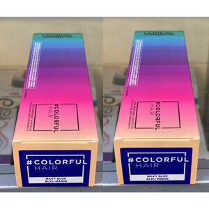 Loreal Colorful Semi-Permanent Haircolor 3 oz Navy Blue (pack of 2)